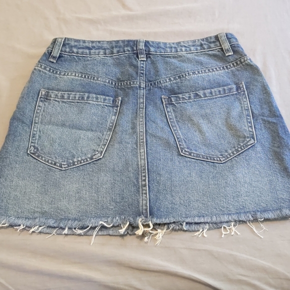Free people zip jean 26 skirt copper blue BNWT - Picture 4 of 4